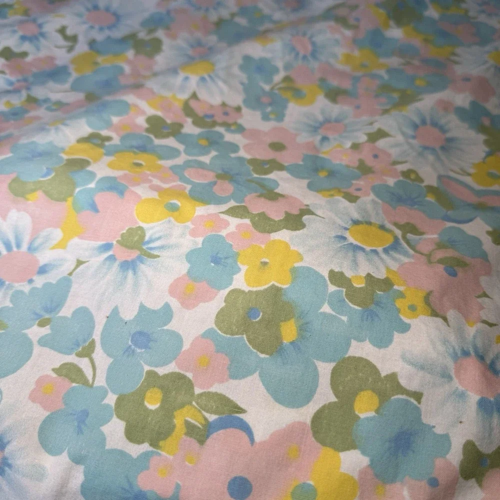 2 VTG‎ Twin Fitted Sheets Ralph Lauren – White & Pacific Miracle Floral